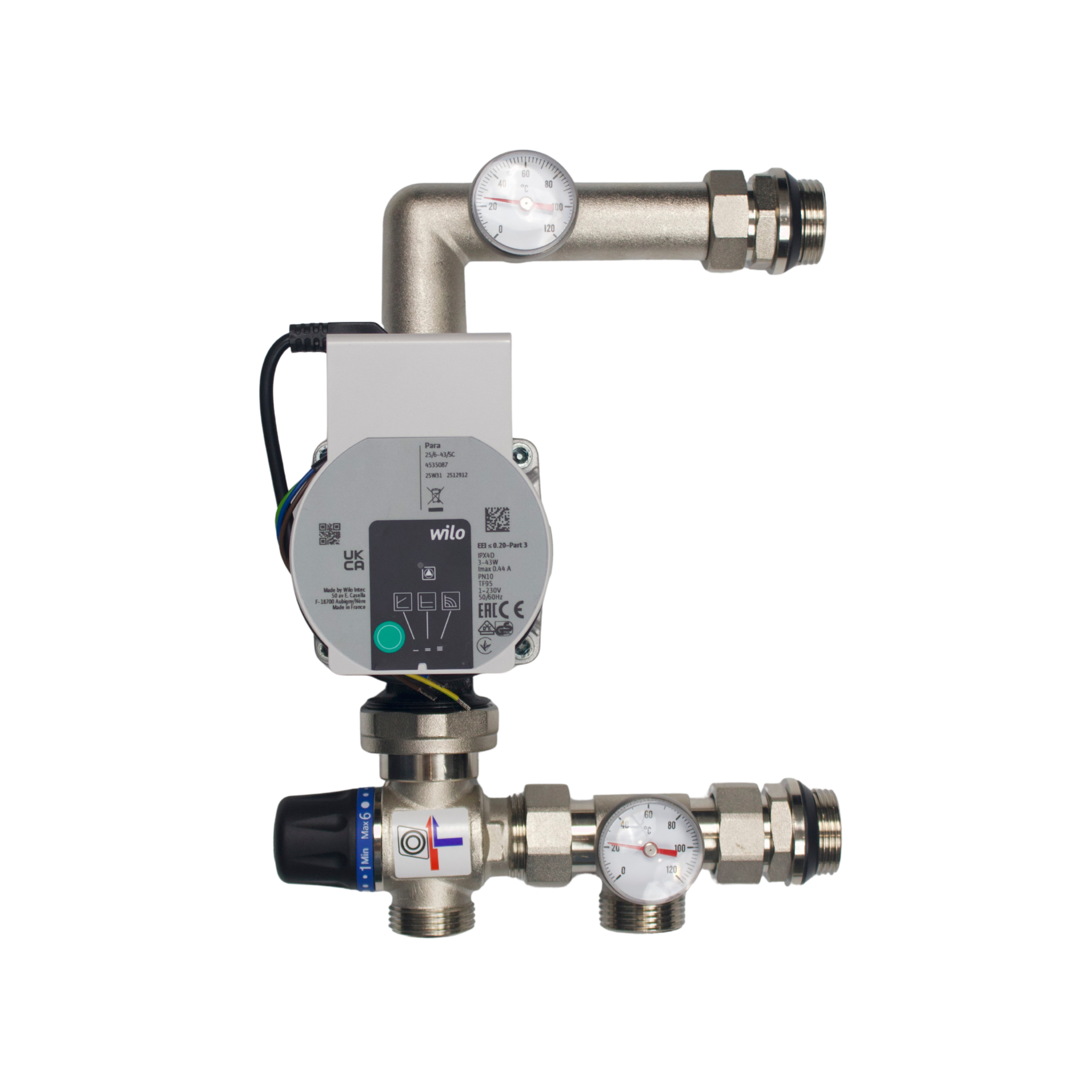 Underfloor Heating Blending Valve UFH Pump Mixer Set Wilo PARA for UFH Manifold