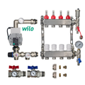 Underfloor Heating Manifold 4 Port + Wilo Para Pump - 304 Stainless Steel UFH Kit, A-Rated, Ball Valves | Braxtherm