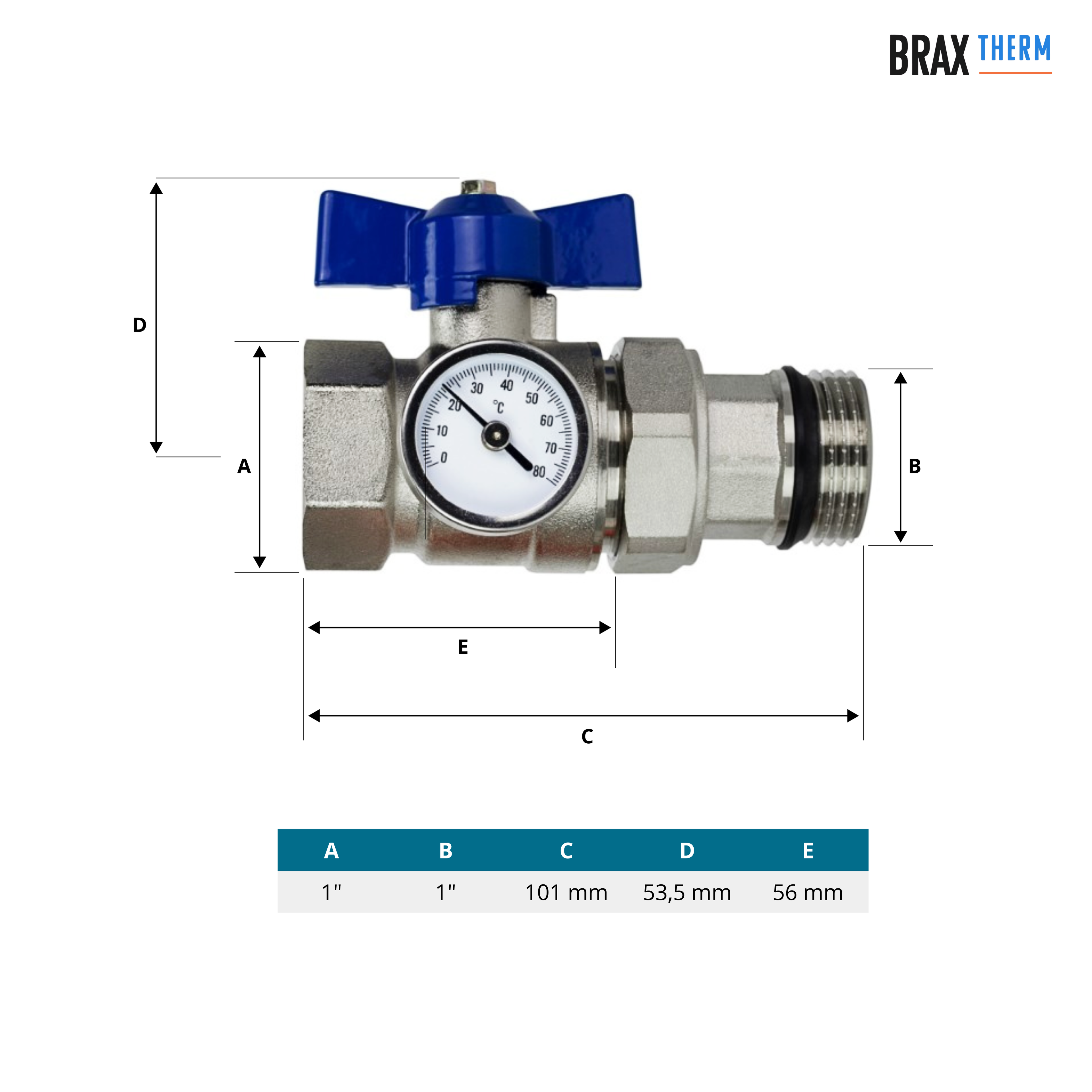 Manifold Ball Valves with Temp Gauge | Isolation Valves for Underfloor Heating