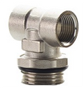 Nickel-Plated Tee with Locknut | Spare Part for Underfloor Heating Manifold